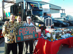 An example of an outdoor themed serving station for an off-site banquet catered by the Mai-Kai.
