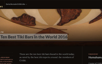 Critiki’s Ten Best Tiki Bars in the World 2016