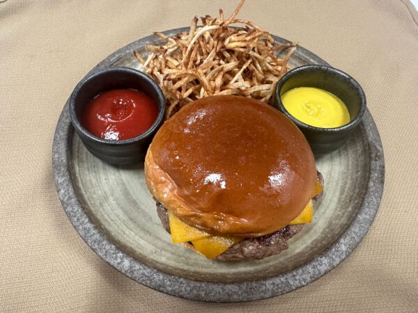 Kids hamburger and fries