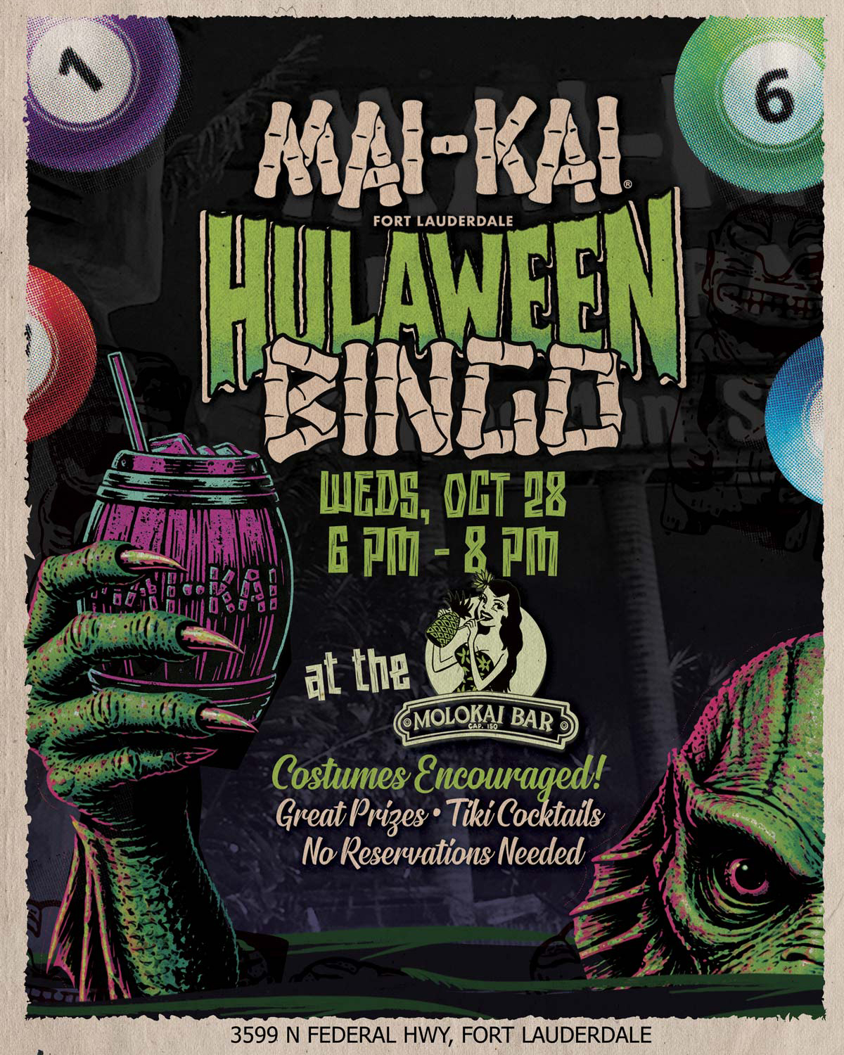 Hulaween Bingo at Mai-Kai
